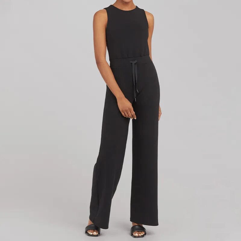 Sophie | Women's Solid Color Sleeveless Lace-up Jumpsuit