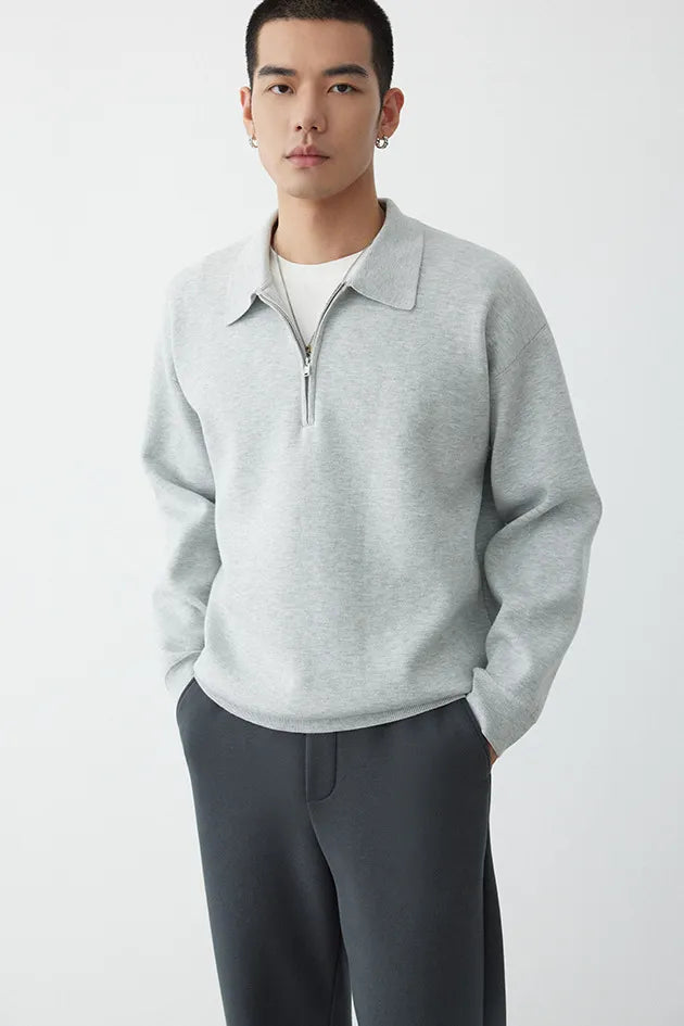 Ken | Casual Polo Collar Knitted Sweater for Men