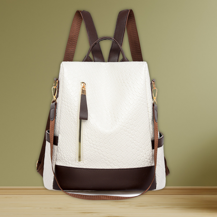 Eulalia | Soft Leather Women's Fashion Woven Backpack