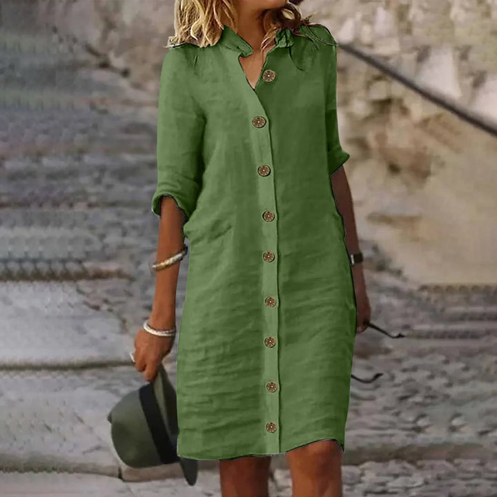 Hannika | Casual Midi Shirt Dress