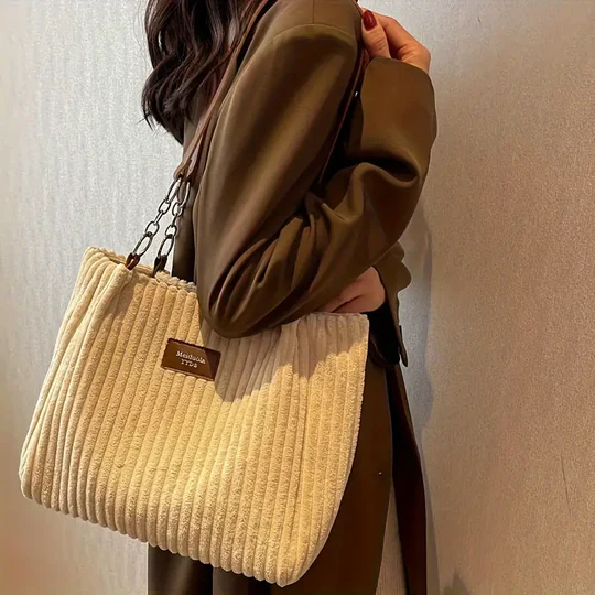 Layla | Elegant Corduroy Tote Bag