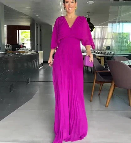 Sarah | Elegant Pleated Dress