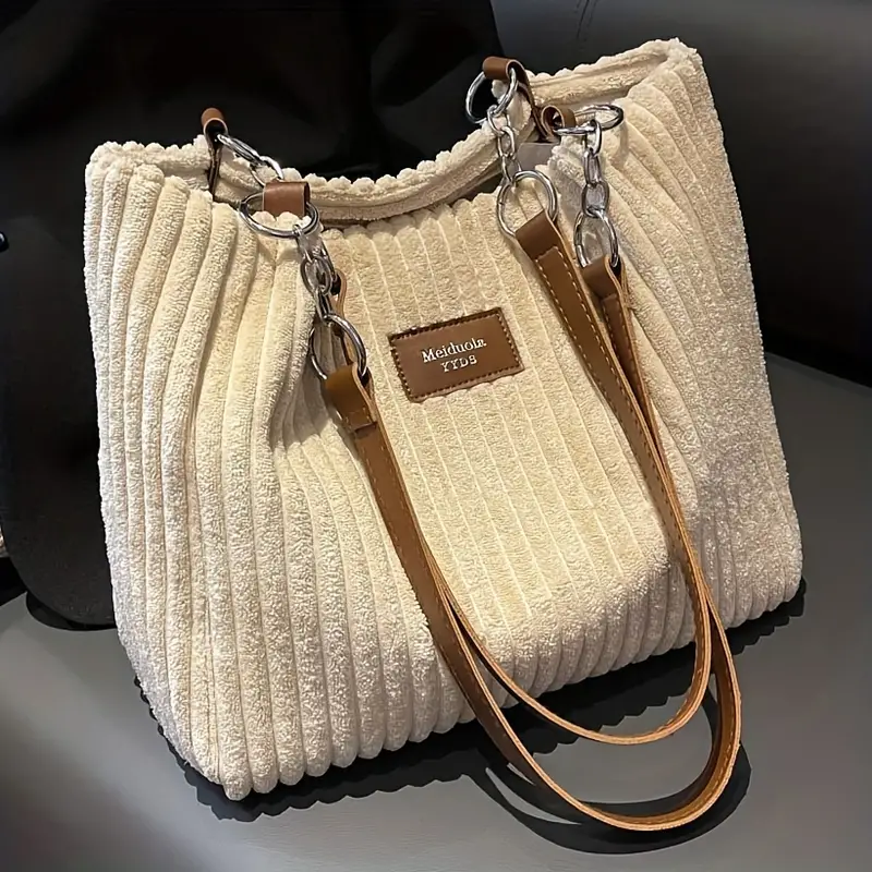 Layla | Elegant Corduroy Tote Bag