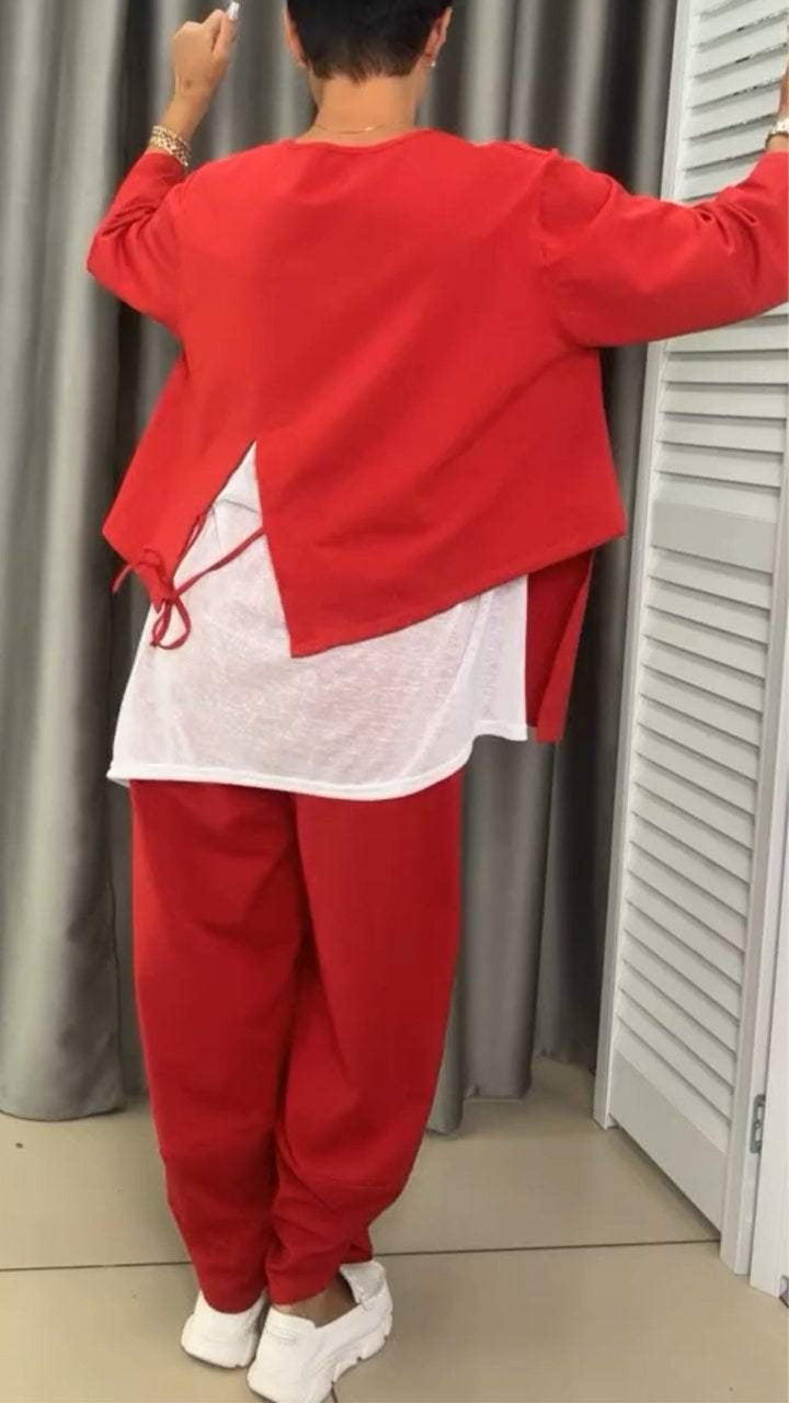 Novalie | Round Neck Top and Trousers Set
